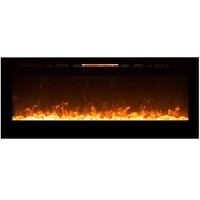 Regal Flame Astoria 60" Crystal Built-in Ventless Recessed Wall Mounted Electric Fireplace Better than Wood Fireplaces  Gas Logs  Inserts  Log Sets  Gas  Space Heaters  Propane - B01MSBZX43